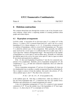 LTCC Enumerative Combinatorics 6 Deletion