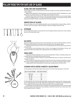follow these tips for safe use of slings