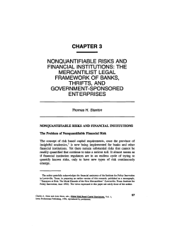 Nonquantifiable Risks and Financial Institutions