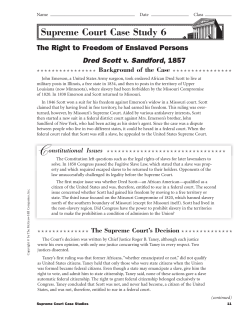 Dred Scott Case Study