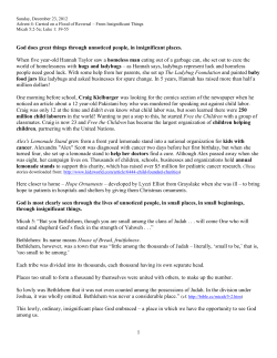 Carried on a Flood of Reversal &ndash; From Insignificant Things