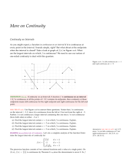 Class Notes, Day 09: Continuity