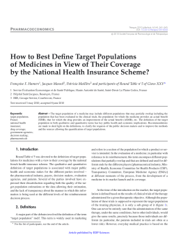 How to Best Define Target Populations of Medicines in