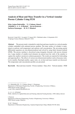 Analysis of Heat and Mass Transfer in a Vertical Annular Porous