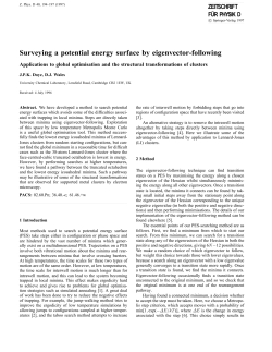 Surveying a potential energy surface by eigenvector
