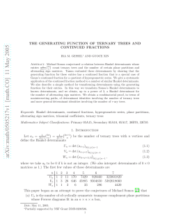 arXiv:math/0505217v1 [math.CO] 11 May 2005