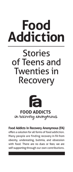 Food Addiction - Food Addicts In Recovery Anonymous