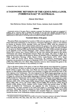 A TAXONOMIC REVISION OF THE GENUS PHYLA LOUR