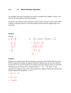 1.5 Rational Number Operations