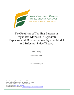 The Problem of Trading Patents in Organized Markets: A Dynamic
