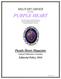 Editorial Policy - Military Order of the Purple Heart