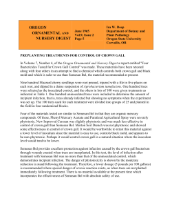 Preplanting Treatments for Control of Crown Gall, Vol.9, Issue 2