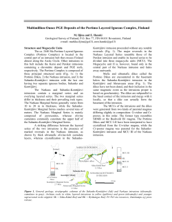 Multimillion-Ounce PGE Deposits of the Portimo Layered Igneous