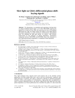Slow light on Gbit/s differential-phase-shift- keying