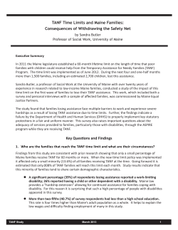 TANF Study 25 Feb 2013.indd - Maine Equal Justice Partners