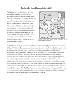 The Powder Keg of Europe Before WWI