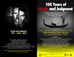 100 Years of Death and Judgment - College of Liberal Arts, CSULB