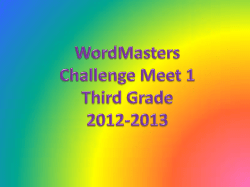 Directional Prefixes (at, ad, de, dis