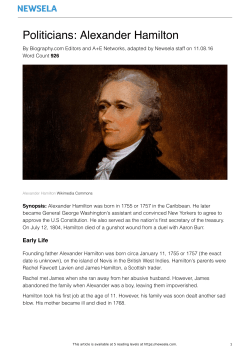 Politicians: Alexander Hamilton