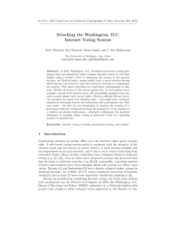 Attacking the Washington, DC Internet Voting System