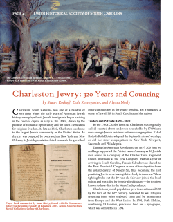 Read More  - Jewish Historical Society of South Carolina