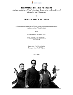 heroism in the matrix - University of Pretoria