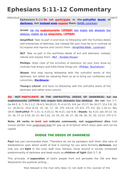 Ephesians 5:11-12 Commentary