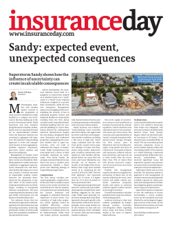 Sandy: expected event, unexpected consequences