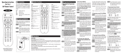 Operating Instructions For 4 in 1 SAT Remote Control