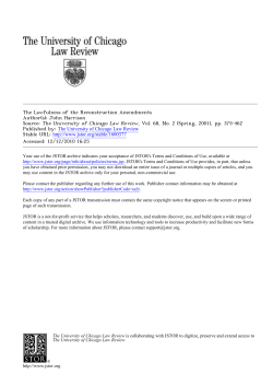 The Lawfulness of the Reconstruction Amendments