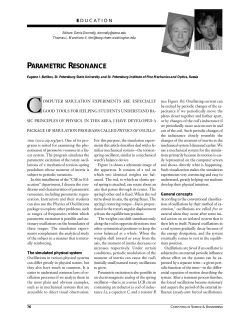 PARAMETRIC RESONANCE