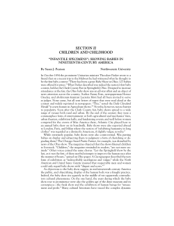 SECTION II CHILDREN AND CHILDHOOD
