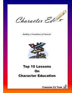 to sample - Character Ed Tools