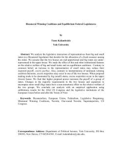 Bicameral Winning Coalitions and Equilibrium Federal Legislatures