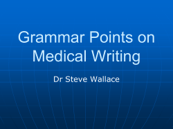 20160726-06_Grammar Points on Medical Writing-Steve