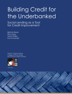 Building Credit for the Underbanked