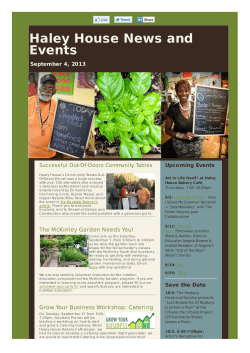 September Happenings at Haley House