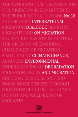 Climate change, environmental degradation and migration