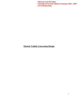 Electric Vehicle Conversion Design