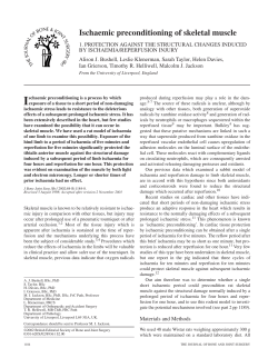 Ischaemic preconditioning of skeletal muscle