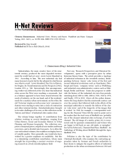 C. Zimmermann (Hrsg.): Industrial Cities - H-Net