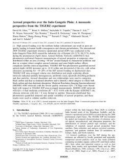 Aerosol properties over the Indo-Gangetic Plain: A mesoscale