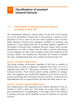 Classifications of proximal humeral fractures