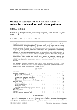 On the measurement and classification of colour in studies of animal