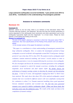 Large submarine earthquakes occurred worldwide, 1