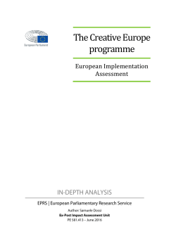 The Creative Europe programme
