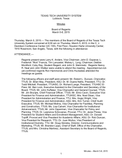 Board Minutes - Texas Tech University Departments