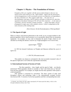 Chapter 1: Physics &ndash; The Foundation of Science