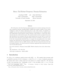 Heavy Tail Robust Frequency Domain Estimation - UNC