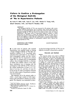 Failure to Confirm a Prolongation of the Biological Half